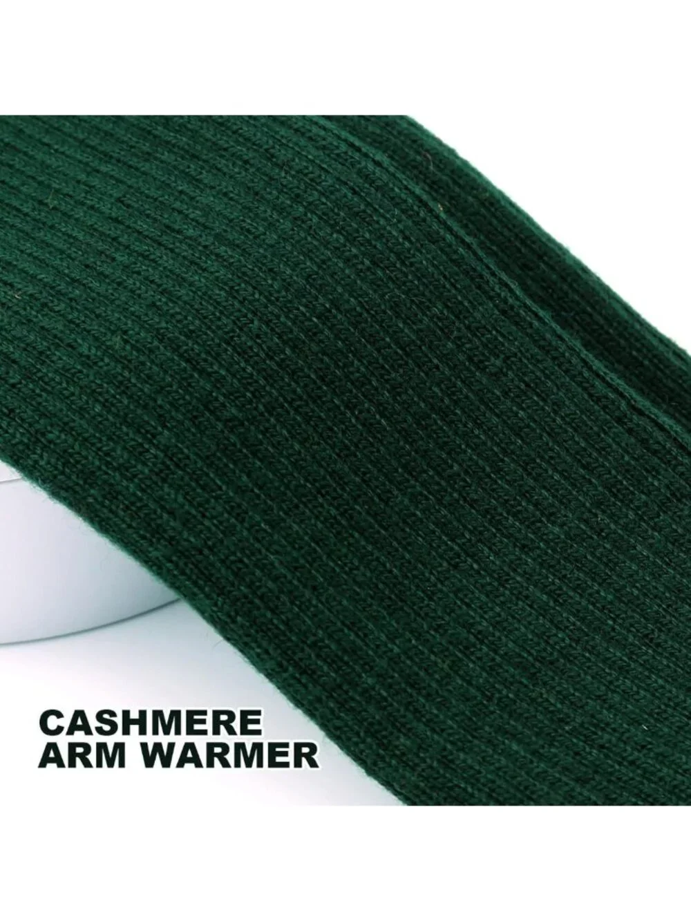 Cozy Cashmere Blend Winter Fingerless Gloves for Women - Soft Black Arm Warmers